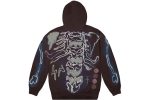 Travis Scott Cactus Jack For Fragment Skeleton Graffiti Full Zip Hoodie
