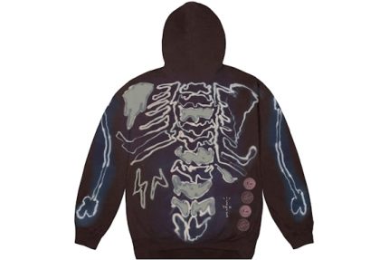 Travis Scott Cactus Jack For Fragment Skeleton Graffiti Full Zip Hoodie