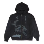 Travis Scott Cactus Jack x Fragment x Takashi Murakami Reborn Zip Hoodie - Black