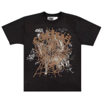 Sp5der x Travis Scott Cactus Jack Airbrush T-shirt - Black
