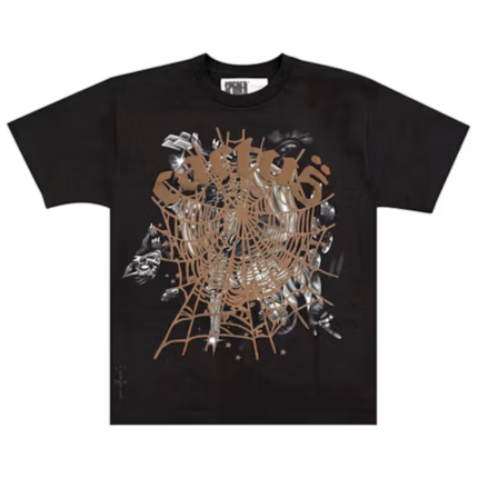 Sp5der x Travis Scott Cactus Jack Airbrush T-shirt - Black